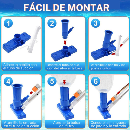 Z Aspirador Con Cepillo Para Albercas Inflables