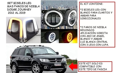 Kit Faros De Niebla Mas Bisel Led Dodge Journey 2012 Al 2019