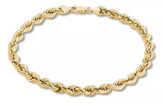 Pulso Pulsera Torzal Torsal Oro 10k Italy 18cm 4mm