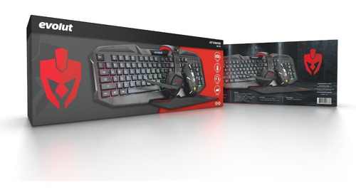 Kit De Teclado E Mouse Gamer Evolut Eg-50 Português