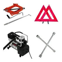 Comprar Kit Seguridad Auxilio Auto 4 En 1 Crique Compresor Llave Bal