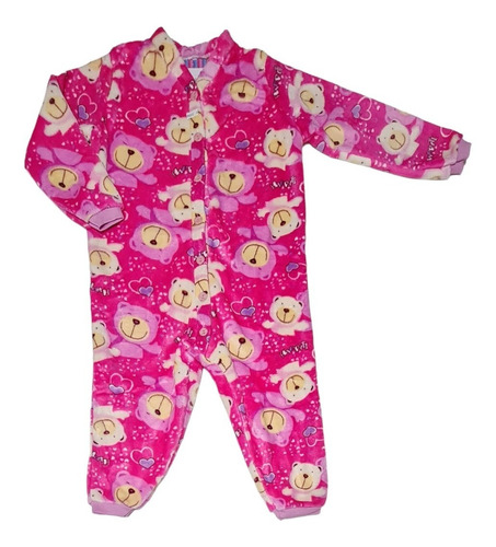 Pijama Infantil Inverno Macacão Fleece Soft  Menina 4a8 Anos