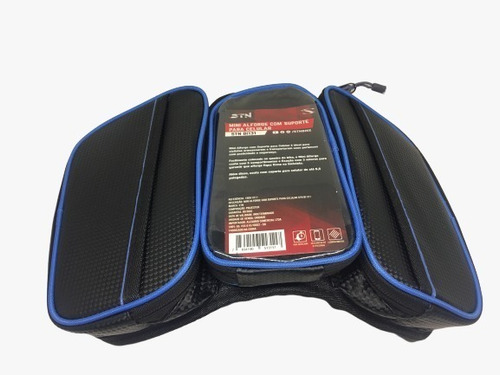 Mini Alforge Com Suporte Para Celular Bi131 - Preto C/ Azul