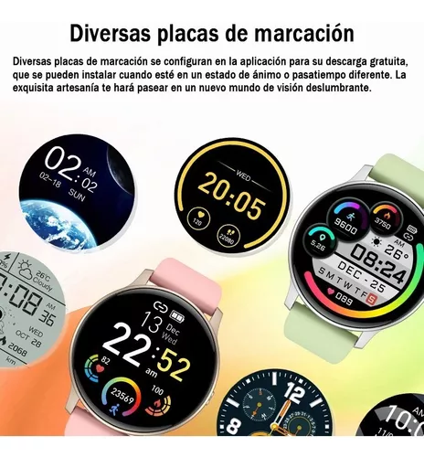 Reloj Inteligente Impermeable Redondo 1.3'' Bluetooth Levamdar HMHZ1856