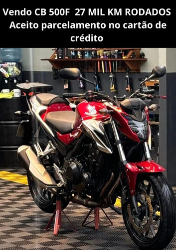 Cb500f Vermelha Com 27 Mil Km Rodados.