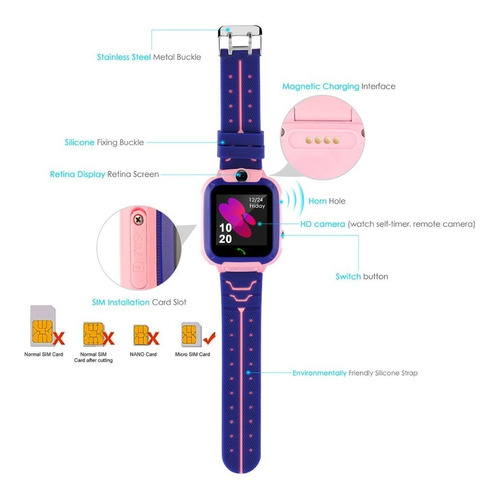 Reloj Inteligente Para Niños Con Llamada De Voz Y Chat Q12