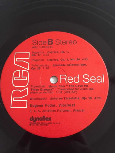 Eugene Fodor Tchaikovsky Competition Winner Vinilo Lp Disco (Usado)