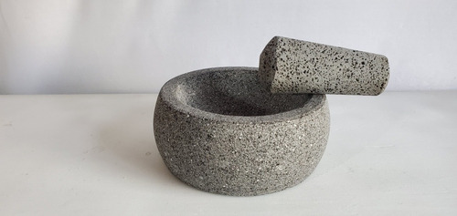 Molcajete Artesanal En Forma De Tazón Incluye Temolote,