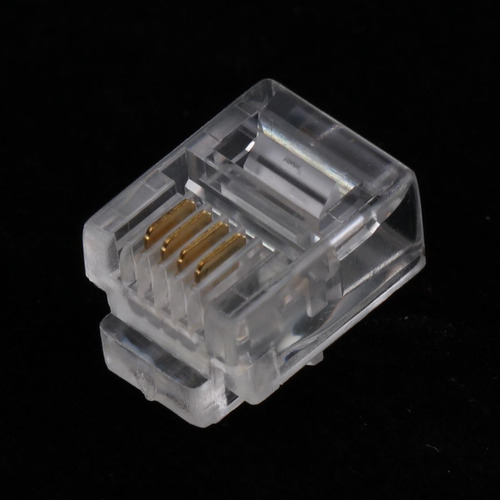 100 Unids Rj11 Rj-11 6p4c Enchufe Modular Cable Conector De