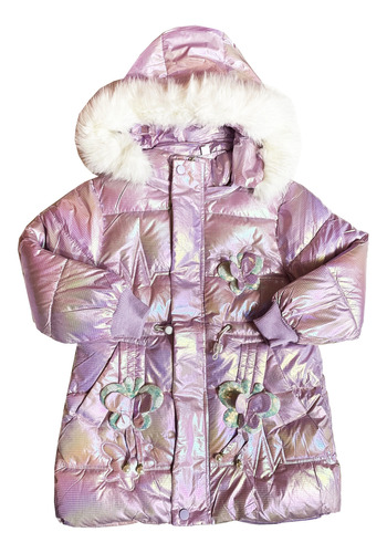 Campera Puffer Inflable Metalizada Niña Abrigada Preciosa!