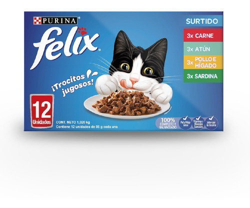 Alimento Para Gato Felix 12 Pack De 85 Gr