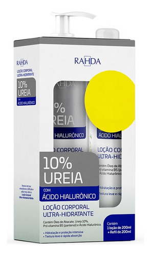  Hidratante Corporal Acido Hialuronico Ureia + 1 Refil 200ml