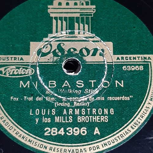 Pasta Louis Armstrong Mills Brothers Odeon C215