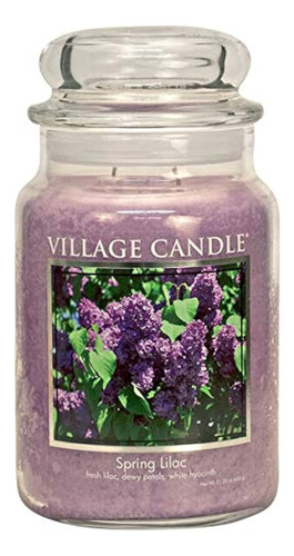 Village Candle Spring Lilac, Vela Perfumada En Tarro De Boti