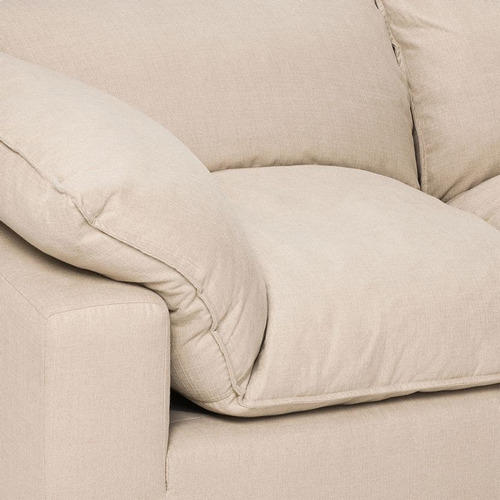 Sofá Seccional Rosen Shanklin Izquierdo 3 Piezas Tela Beige