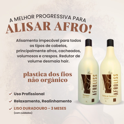 Escova Progressiva Liso Perfeito Afroliss Profissional 2l