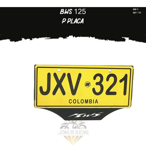 Porta Placa Partes Lujo Moto Bws 125