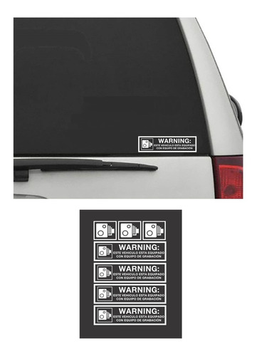 Dash Cam Kit De Stickers Para Autos Advertencia Disuasión 1