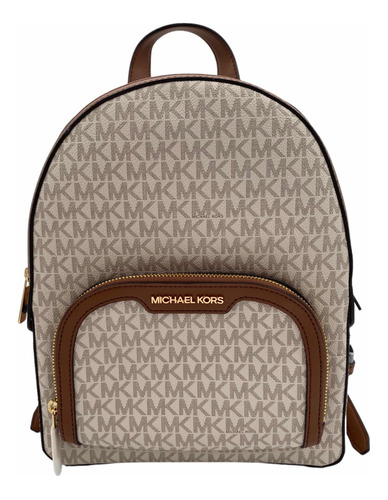 Michael Kors Backpack Jaycee Monograma Vanilla Mediana Nueva,original