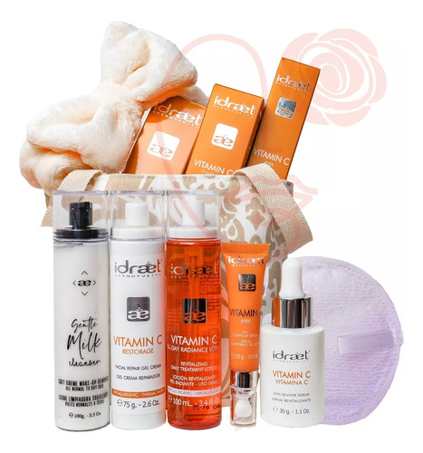 Kit Rutina Diaria Vitamina C -- Bolso Vincha Y Pad--idraet