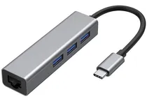 Comprar Adaptador Usb  Tipo C  A Rj45 Y Hub 3 Puertos Usb 3.0