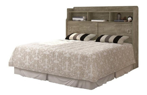  Cabeceira de cama box Cambel Móveis Jessica Queen 165cm x 123.5cm noce