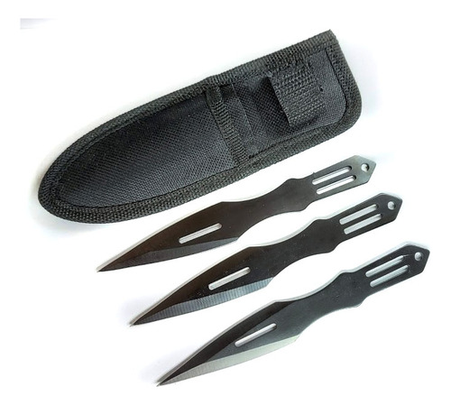 Cuchillo Combo Kunai Cuchillo Lanzar X 3 Naki Kabuto Ak34