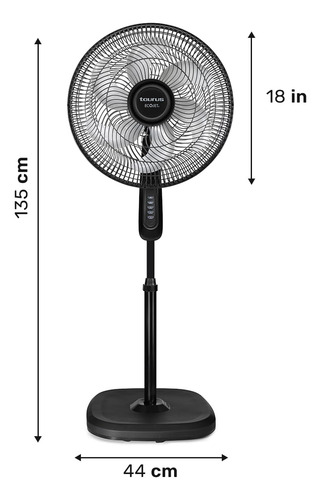 Ventilador 3 En 1 Pedestal Mesa Pared 18 Pulgadas Aerodinámi 0 Mm Frecuencia Color De La Estructura Color De Las Aspas Material De Las Aspas 0