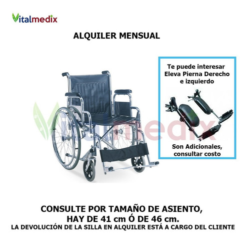 Imagen 3 de 6 de Alquiler De Sillas De Ruedas Manuales - Envios En El Dia