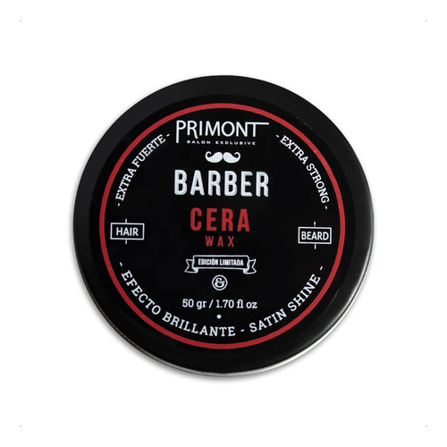 Primont Barber Cera Brillante Extra Fuerte Pelo Barba 50g