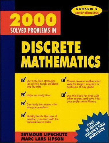 2000 Solved Problems In Discrete Mathematics, De Seymour Lipschutz. Editorial Mcgraw-hill Education - Europe, Tapa Blanda En Inglés, 1991