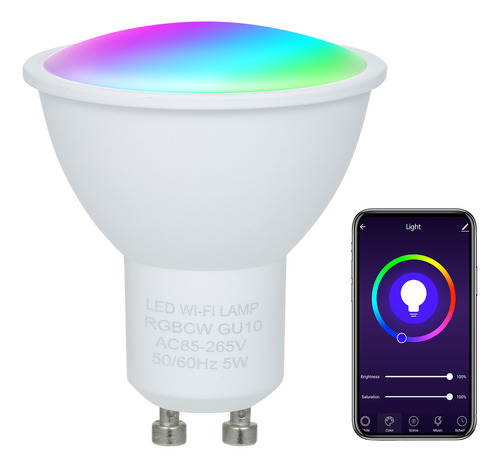 Bombilla Smart Ac85-265v, Modo Rgb, 5 W, Dual, 16, Wifi Blan