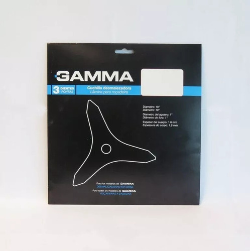 Cuchilla Para Desmalezadora Gamma G19558ac 3 Dientes 10'' 