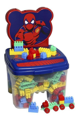 Imagem 1 de 2 de Cadeira Infantil Kids Brinquedo 256 Blocos Montar Aranha