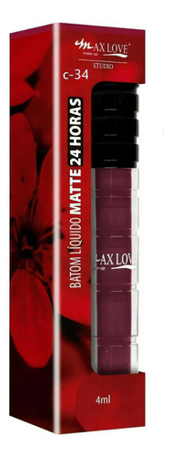 Batom Liquido 24 Horas Matte Max Love Cor - 34