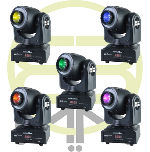 Set 2 Cabezas Moviles Gobos Led 45w Spot Beam + Aro Color Color De La Luz Rgb