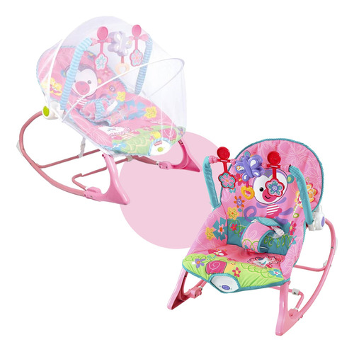 Silla Para Bebe Mecedora Vibradora Musical Mosquitero Rana