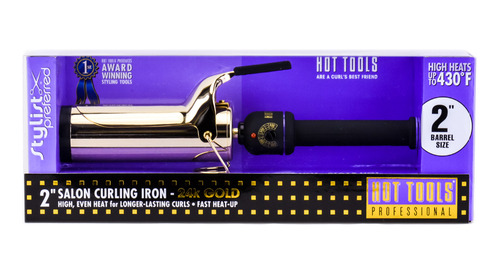 Curling Iron Hot Tools Salon, Oro De 24 Quilates, Modelo 111