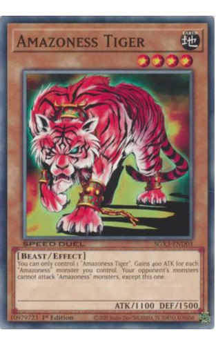 Tarjeta Yugioh Amazoness Tiger Sgx3-end03 Common