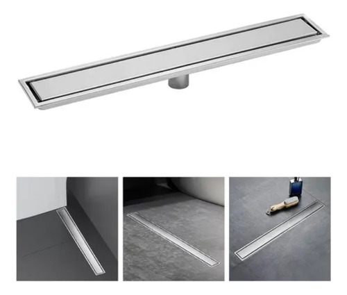 Desagüe Invisible De Acero Inoxidable 304 Para Baño 10x60cm