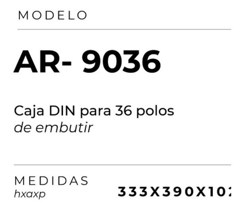 Imagen 3 de 7 de Caja Para Termica 36 Modulos Embutir Variplast Armony