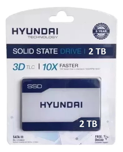 Disco Duro Solido Hyundai 2000gb Ssd 2.5 Sata 3 6gb/s 2 Tb