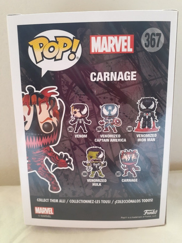 Funko Pop Marvel Venom Carnage Cletus Kasady # 367 Original