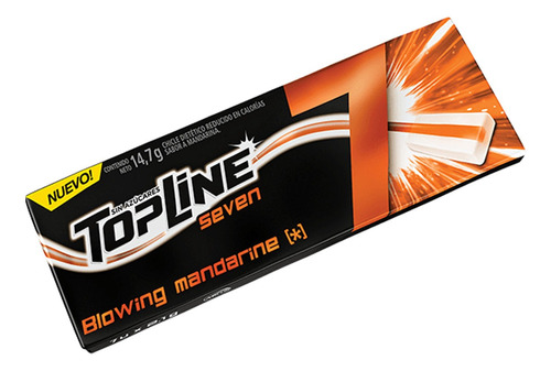 Topline Seven Chicles Mandarina X 16 Tiras Cioccolato Tienda