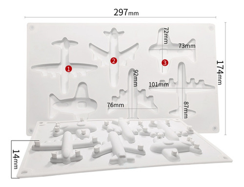 Molde De Silicona Para Hornear En Forma De Avión F, Decoraci