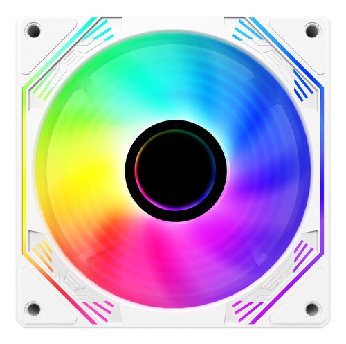 Kit 6 Fan Hayom Rgb 120mm C/ Controladora Branco Fc1309