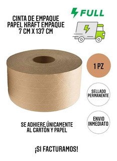para embalaje Cinta adhesiva de papel ecológico rollo marrón reciclable 4 rollos Scotch Kraft 50 x 50 cm 