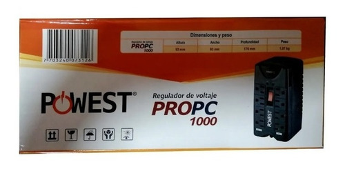 Imagen 2 de 4 de Regulador Voltaje 1000va 1kva Estabilizador Para Computador