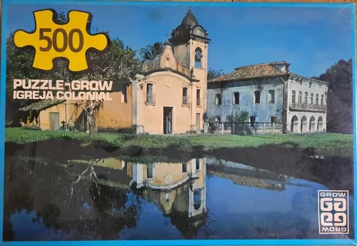 Jogo De Mesa Quebra Cabeça 500 Peças Ouro Preto Grow