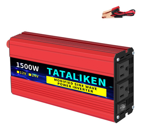 Inversor De Corriente Coche Portátil 12v/110v60hz 1500w Auto